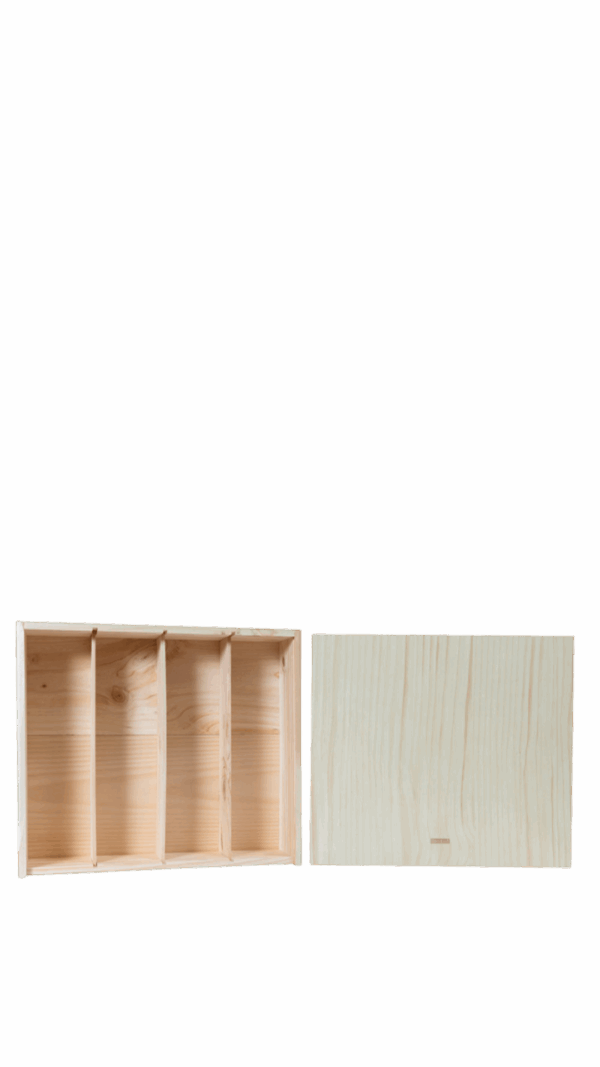 4 vaks Houten Kist 'Le Grand Cru'