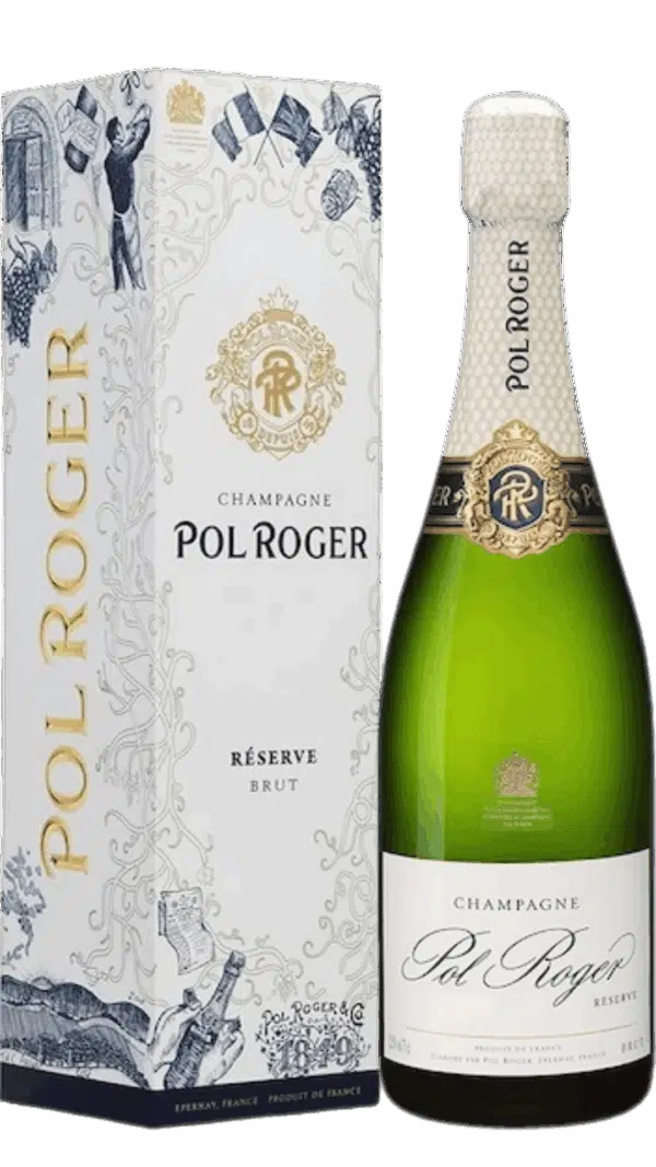 NV-Pol Roger Champagne Brut Reserve Blanc in Giftbox