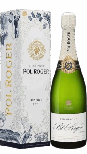 NV-Pol Roger Champagne Brut Reserve Blanc in Giftbox