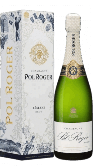 NV-Pol Roger Champagne Brut Reserve Blanc in Giftbox