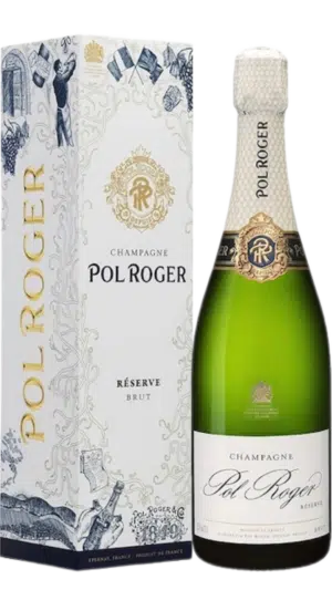 NV-Pol Roger Champagne Brut Reserve Blanc in Giftbox