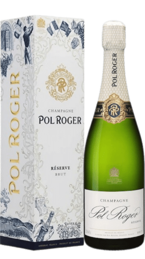 NV-Pol Roger Champagne Brut Reserve Blanc in Giftbox