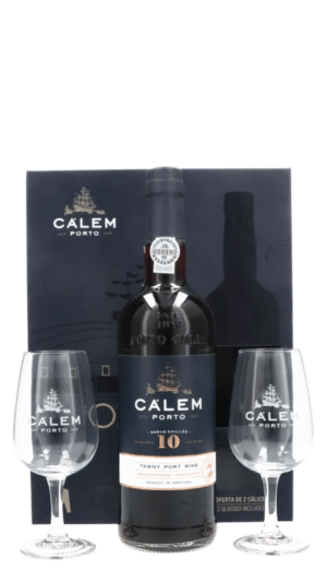 NV-Calem 10 Y. Port Tawny + Glazen in coffret